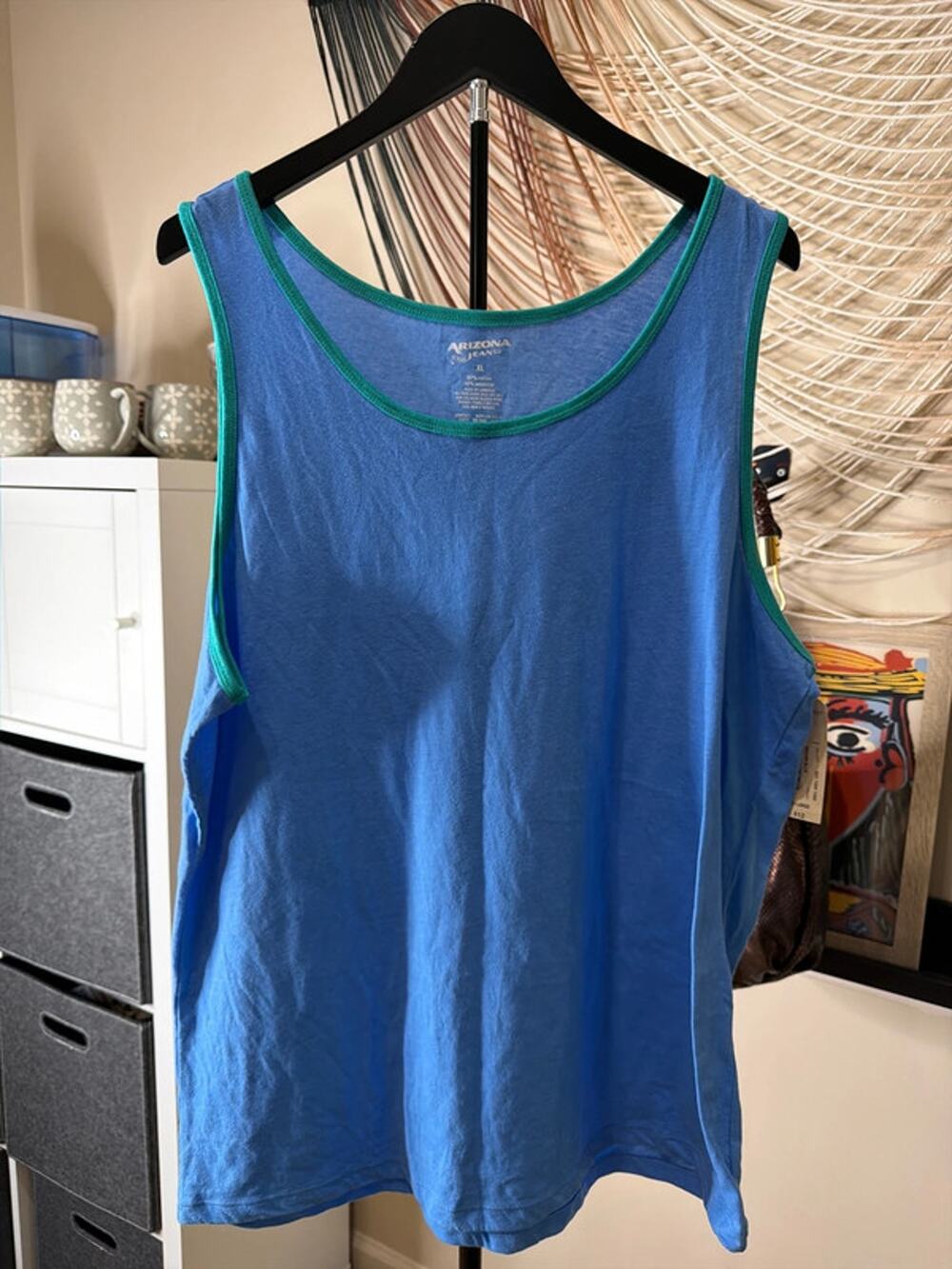 Arizona tank top blue green XL 3519 NWT
